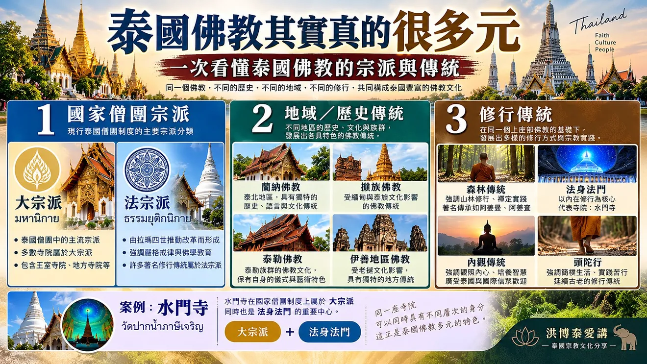 泰國佛教其實很多元:一次看懂泰國佛教的宗派與傳統
