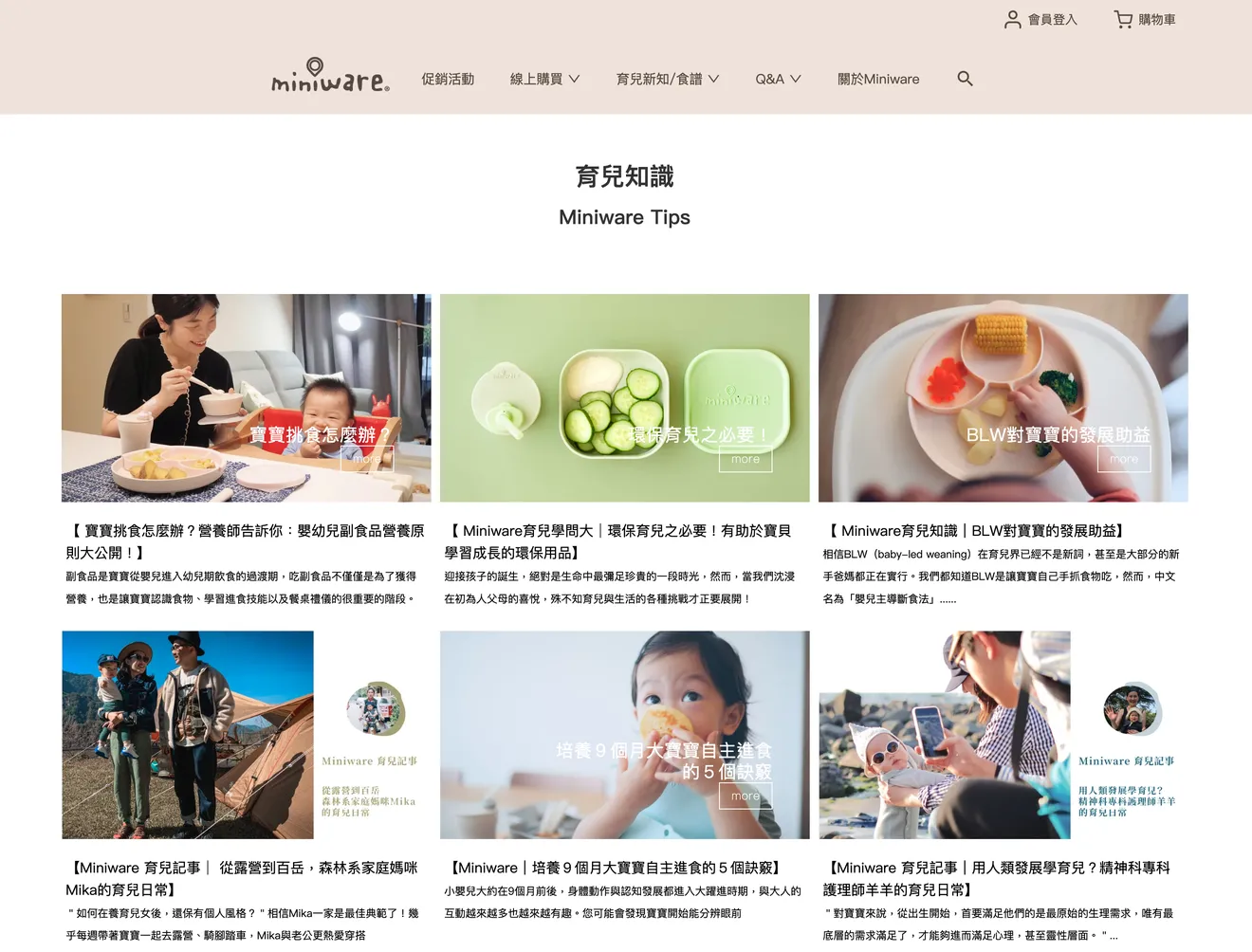 網路電商案例，提供品牌內容與服務